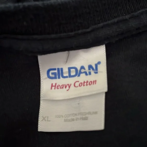 Gildan Heavy Cotton Black Las Vegas. T-Shirt size XL - Picture 6 of 6